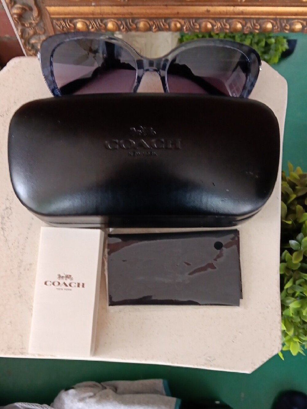 Coach Women's Blue Gradient Cat-Eye Sunglasses Horse & Carriage  HC8348U  NWOT - Picture 9 of 16